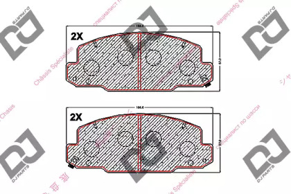 Комплект тормозных колодок DJ PARTS BP1580